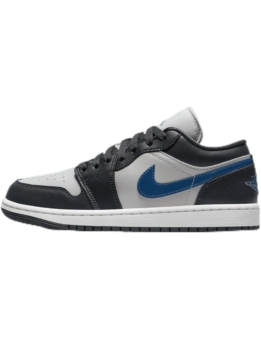 Nike Air Jordan 1 Low in White, Black & Blue